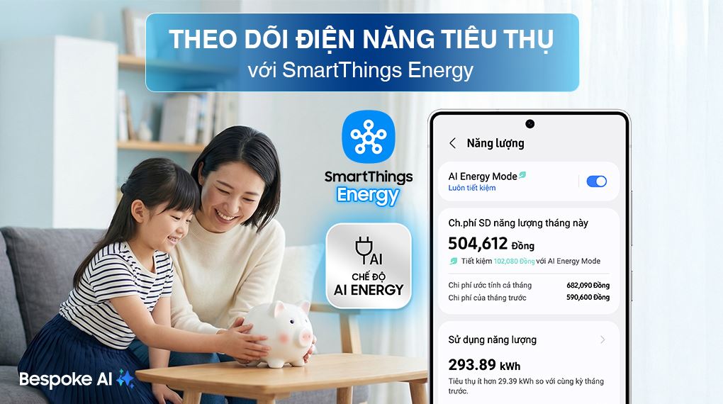 Tủ lạnh Samsung Inverter 578 lít Side By Side RS57DG410EB4SV - Công nghệ tiết kiệm điện