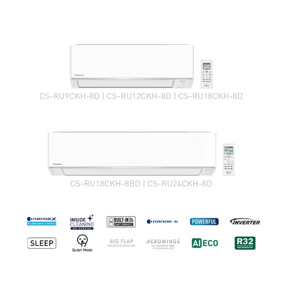 Điều hòa Panasonic CU/CS-RU12CKH-8D 1 chiều Inverter 12000BTU - Mới 2026 - ảnh 2