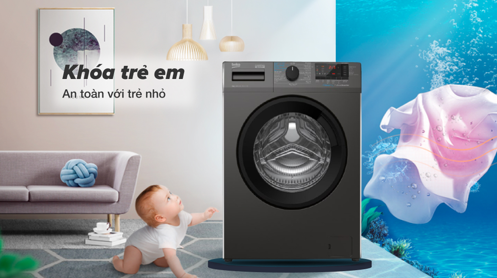 Máy giặt Beko Inverter 9 kg WCV9614XB0STM - ảnh mô tả