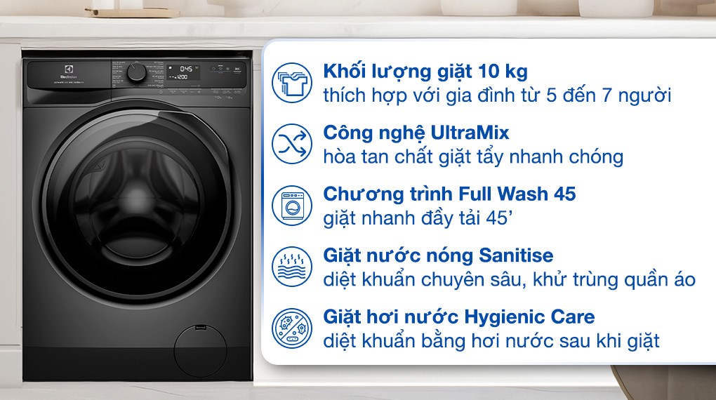 Máy giặt Electrolux UltimateCare 500 Inverter 10 kg EWF1023P5SC - ảnh 1