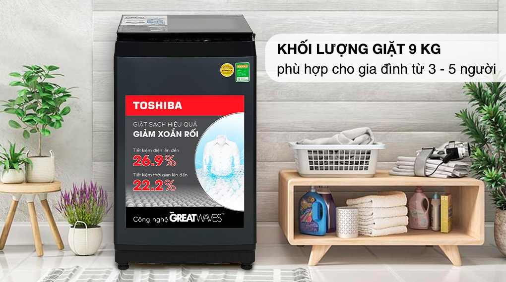 Máy giặt Toshiba 9 kg AW-M1000FV(MK) - ảnh 2