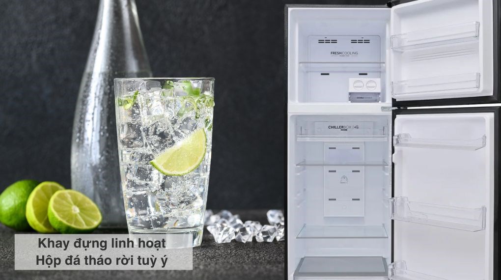 Tủ lạnh Aqua Inverter 328 lít AQR-T380FA(SL) - ảnh mô tả