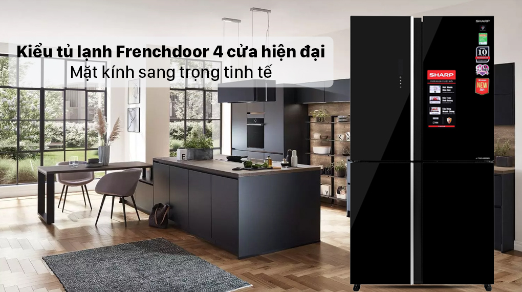 Tủ lạnh Sharp Inverter 525 lít Multi Door SJ-FXP600VG-BK - ảnh mô tả