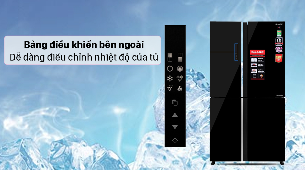 Tủ lạnh Sharp Inverter 525 lít Multi Door SJ-FXP600VG-BK - ảnh mô tả